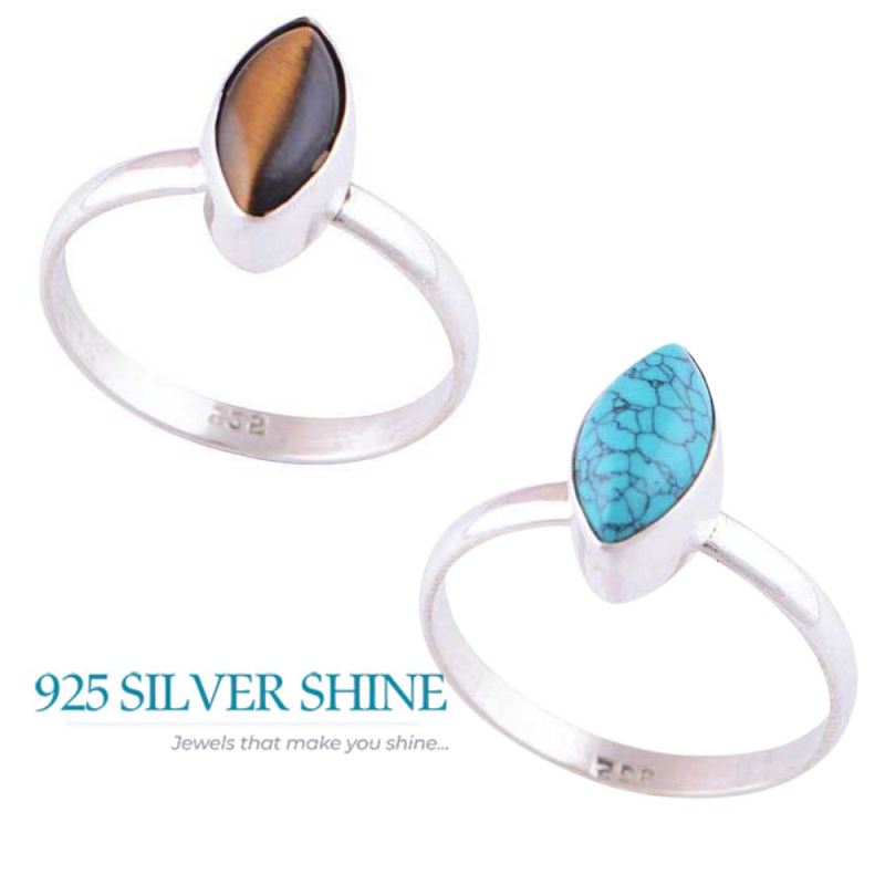 925 Sterling Silver Rings In Turquoise Gemstone Jewelry 925SR2837_2