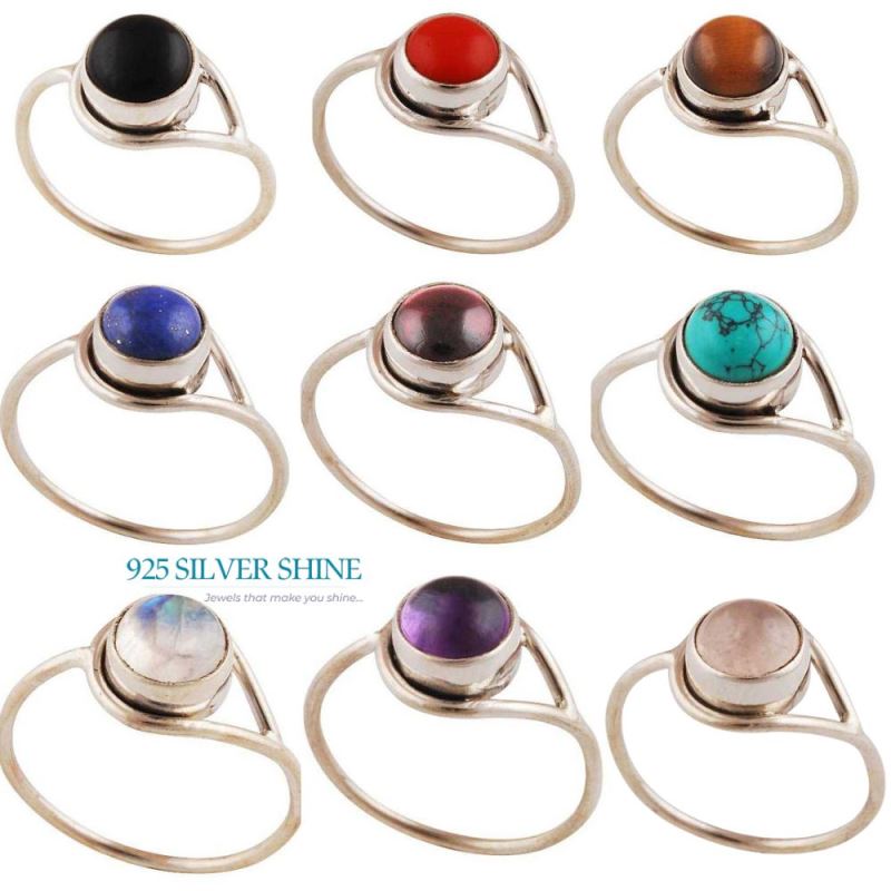 925 Sterling Silver Handmade Rings In Turquoise Gemstone Jewelry 925SR2850_2