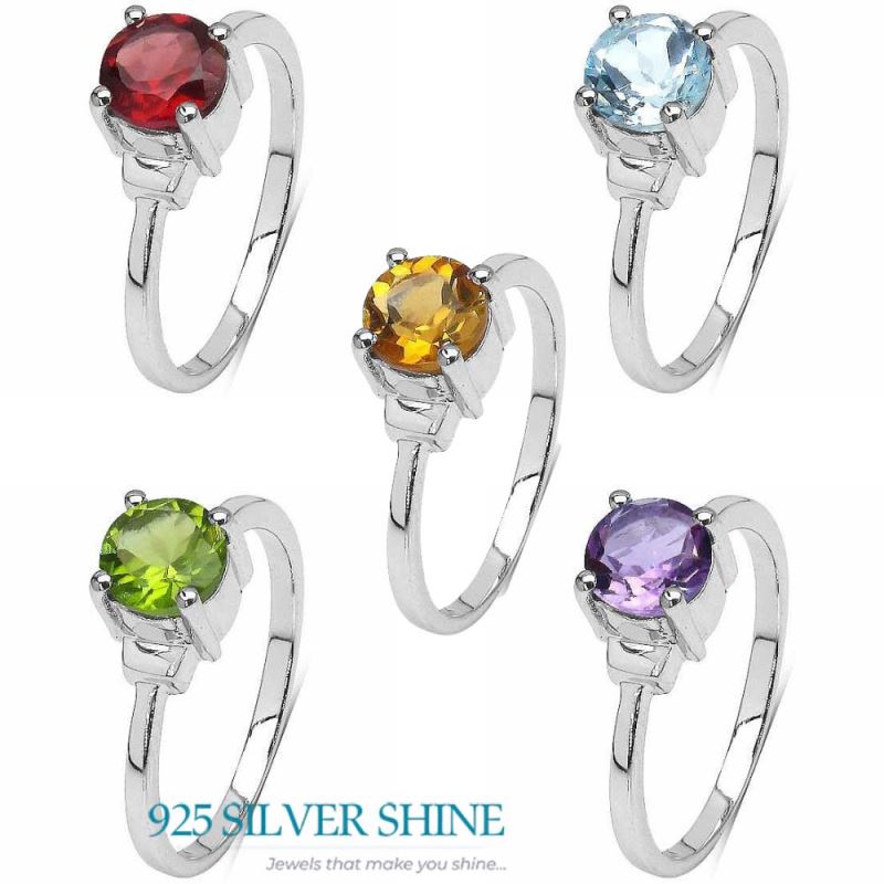 925 Sterling Silver Rings In Smoky Quartz Gemstone Jewelry 925SR3075_3