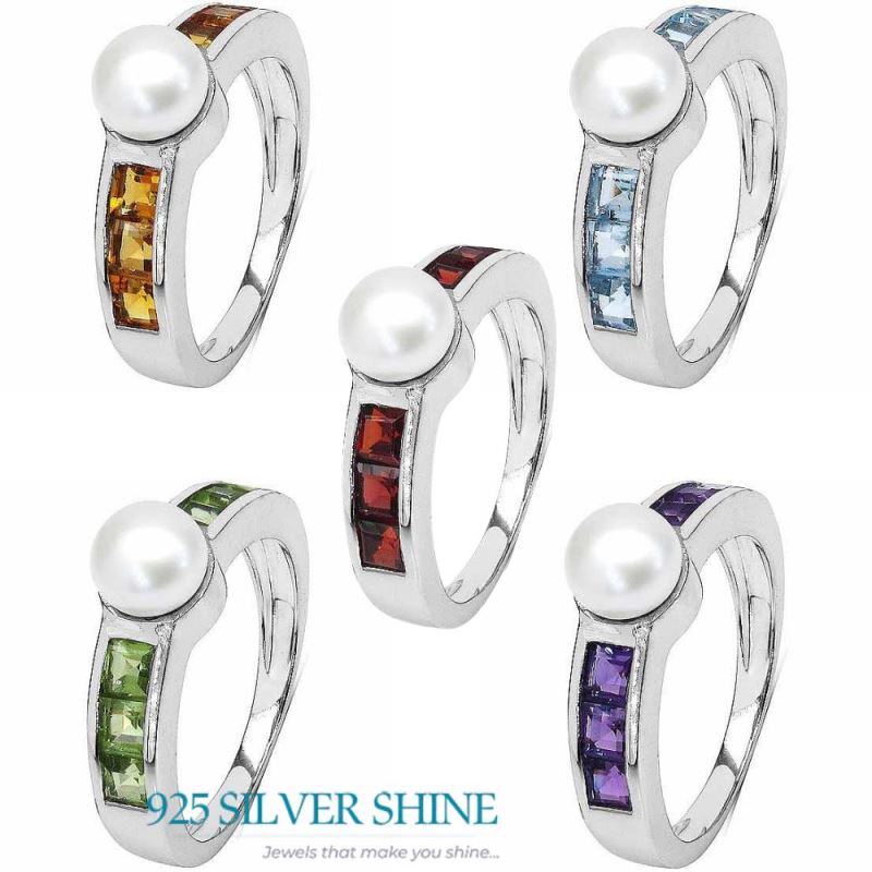 925 Sterling Silver Rings In Multi Gemstone Jewelry 925SR3083_3
