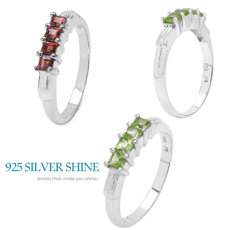 Natural Peridot Gemstone Rings In 925 Sterling Silver Jewelry 925SR3129_2