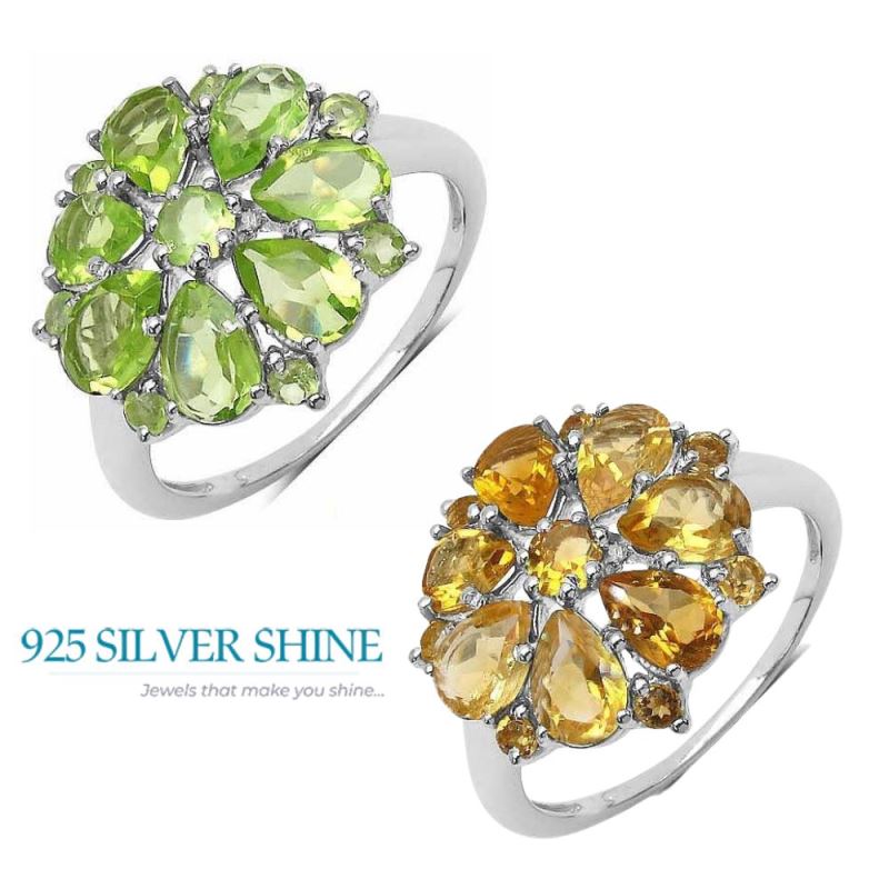 925 Sterling Silver Handmade Rings In Peridot Gemstone Jewelry 925SR3331_3