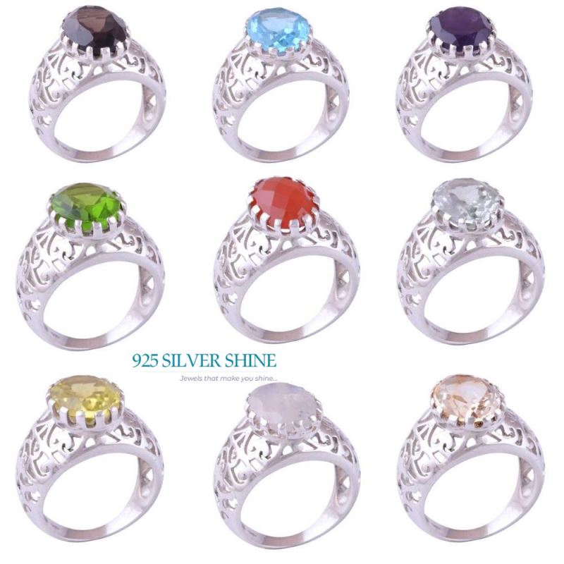 925 Sterling Silver Handmade Rings In Carnelian Gemstone Jewelry 925SR3485_2