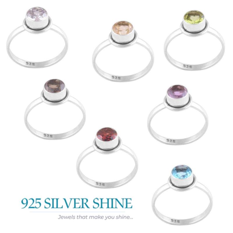 925 Sterling Silver Handmade Rings In Crystal Gemstone Jewelry 925SR3496_2