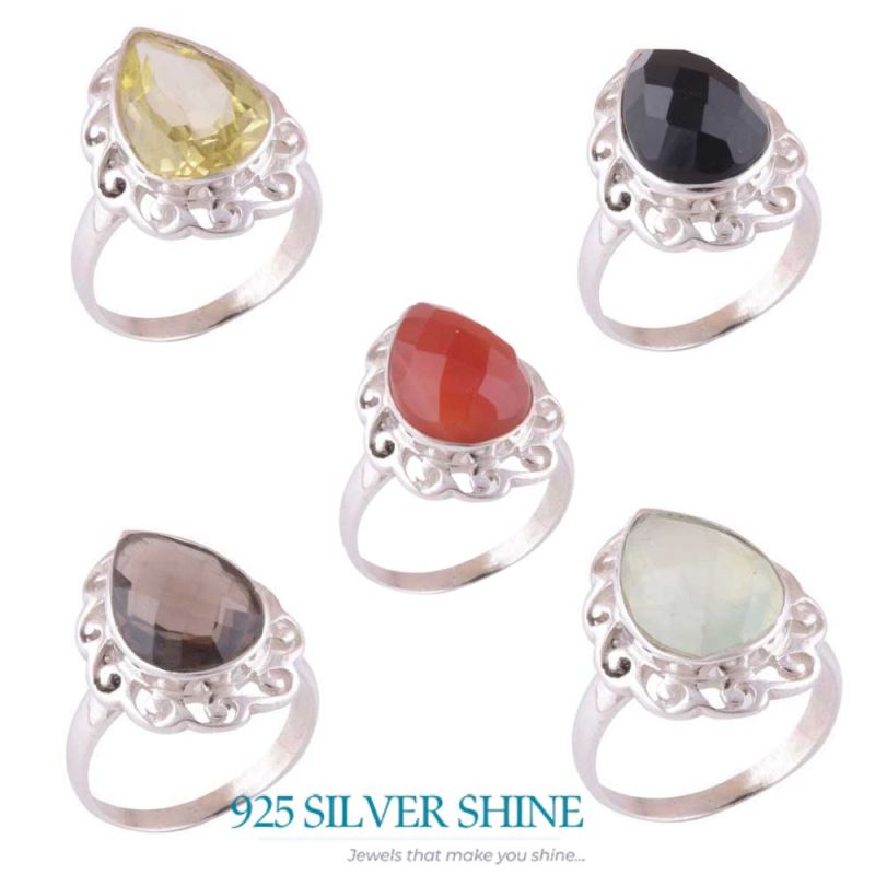 925 Sterling Silver Rings In Black Onyx Gemstone Jewelry 925SR3902_2