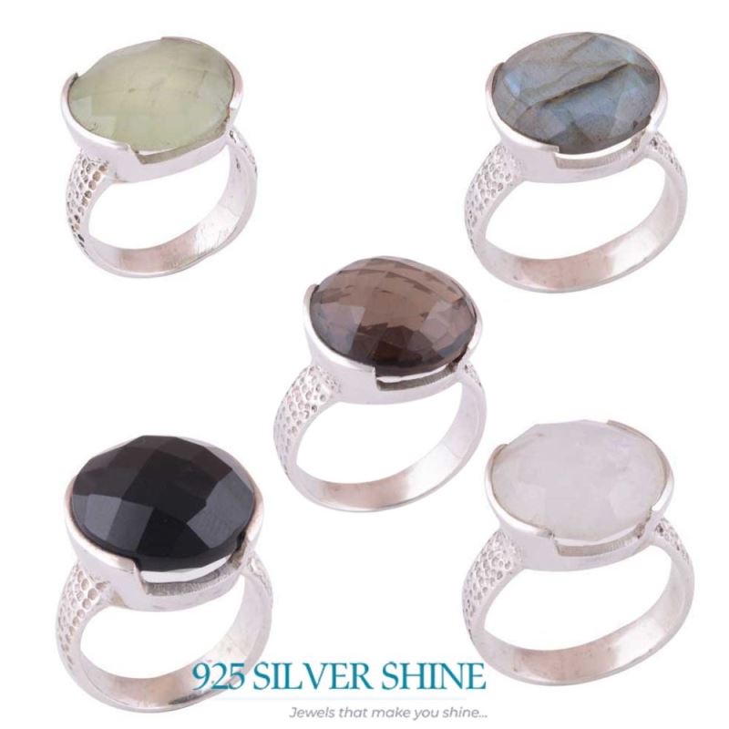 925 Sterling Silver Handmade Rings In Black Onyx Gemstone Jewelry 925SR3929_2