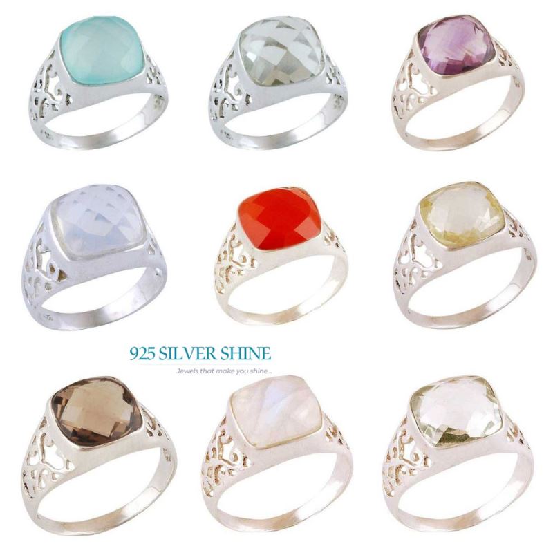 925 Sterling Silver Handmade Rings In Opal Gemstone Jewelry 925SR4067_1