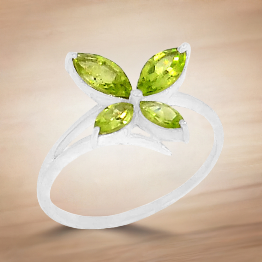 925 Sterling Silver Rings In Peridot Gemstone Jewelry 925SR889