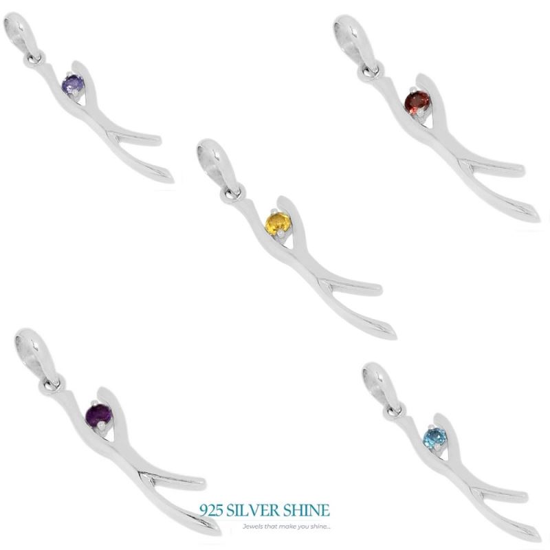 Amethyst Gemstone Pendants In Fine Sterling Silver Jewelry 925SSP320-1_2