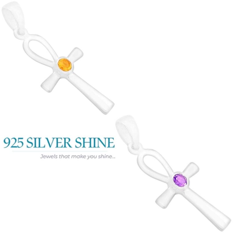 Citrine Gemstone Pendants In 925 Fine Silver Jewelry 925SSP348-2_2