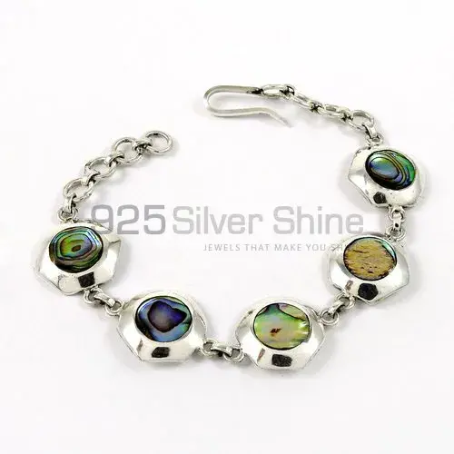 Abalone Shell Gemstone Bracelets In 925 Sterling Silver Jewelry 925SB348