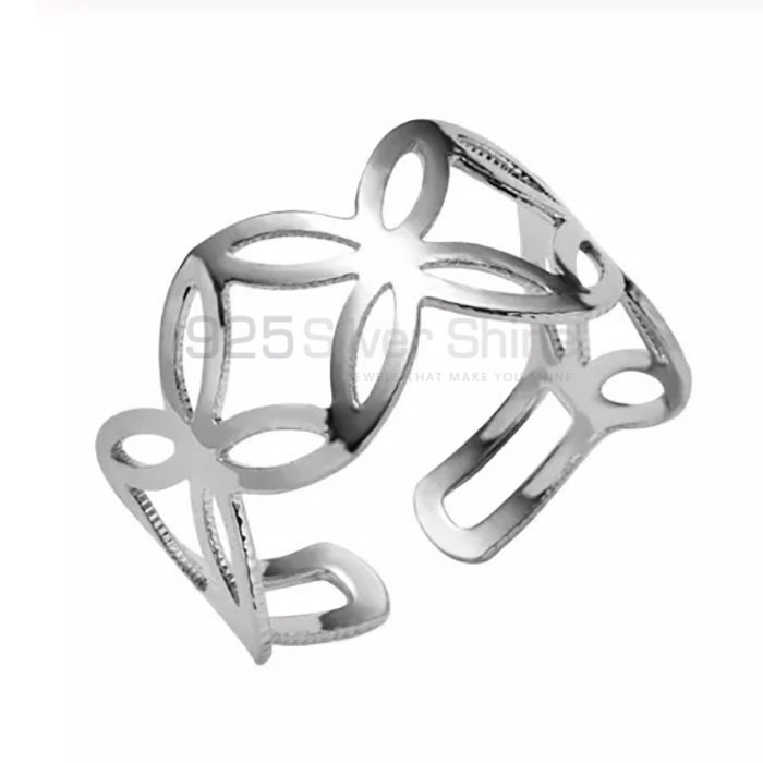 Adjustable Flower Minimalist Ring In 925 Solid Silver FWMR246