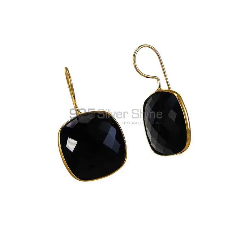 Affordable 925 Sterling Silver Earrings In Black Onyx Gemstone Jewelry 925SE1970_0