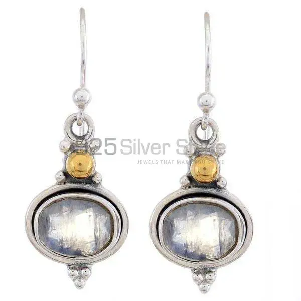 Affordable 925 Sterling Silver Earrings In Blue Topaz Gemstone Jewelry 925SE1216