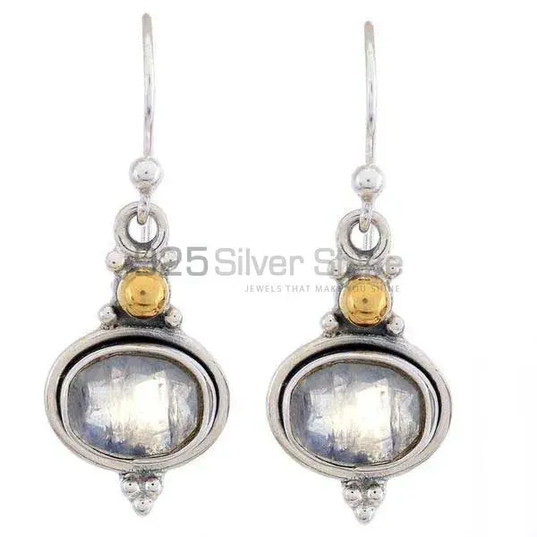 925 Sterling Silver Earrings In Blue Topaz Gemstone Jewelry 925SE1216_0