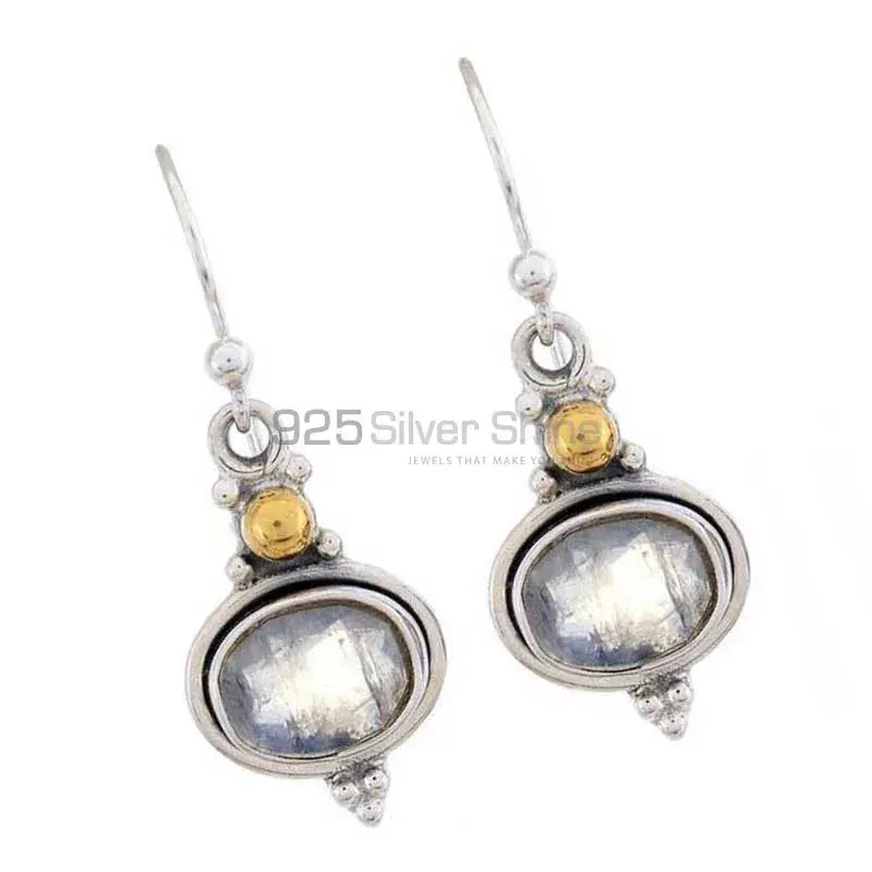Affordable 925 Sterling Silver Earrings In Blue Topaz Gemstone Jewelry 925SE1216_0