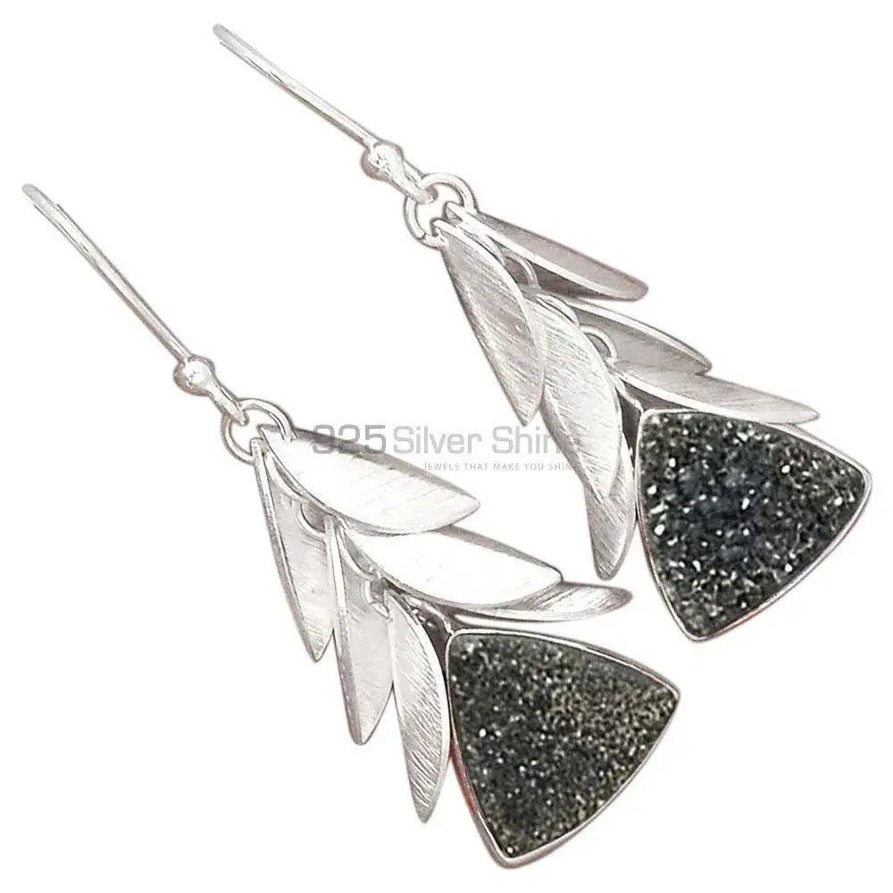 925 Sterling Silver Earrings In Druzy Gemstone Jewelry 925SE3021_0