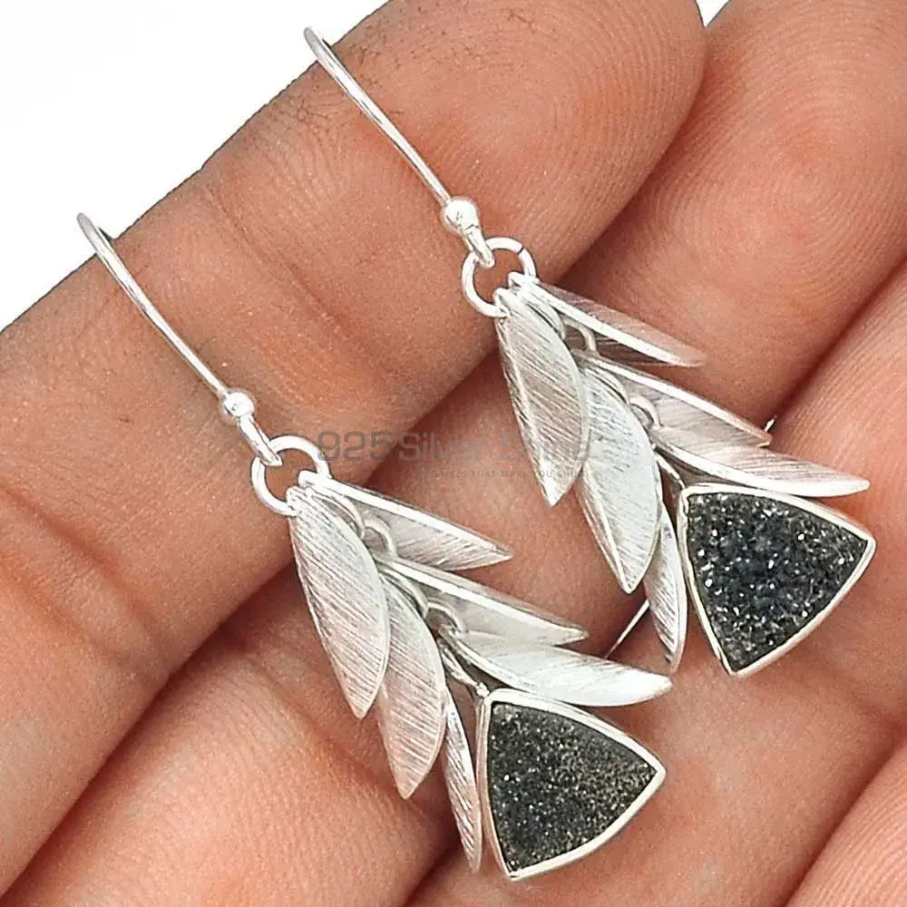 925 Sterling Silver Earrings In Druzy Gemstone Jewelry 925SE3021_1