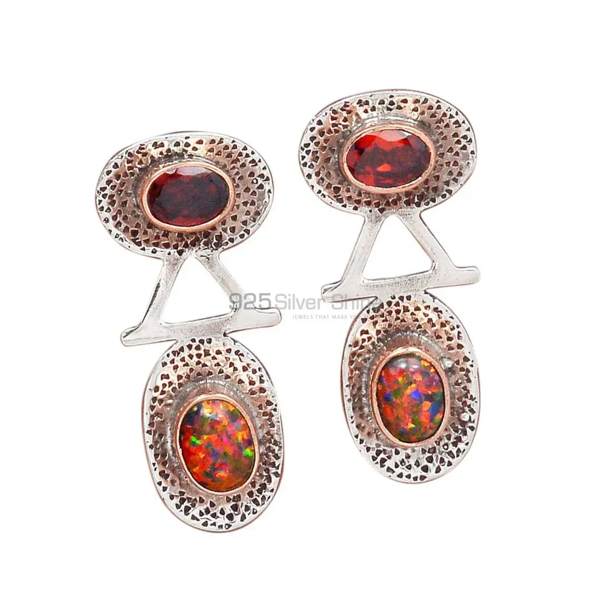 925 Sterling Silver Earrings In Multi Gemstone Jewelry 925SE2150