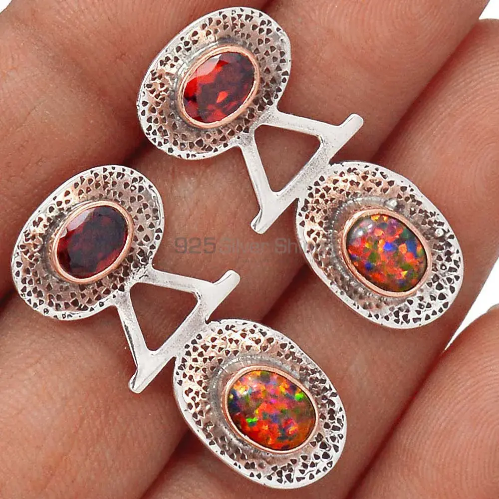 925 Sterling Silver Earrings In Multi Gemstone Jewelry 925SE2150_0