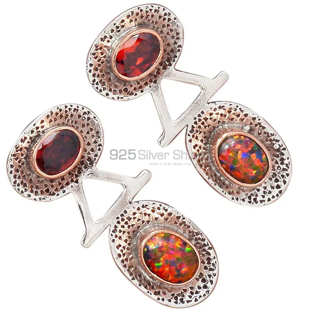 Affordable 925 Sterling Silver Earrings In Multi Gemstone Jewelry 925SE2150_1