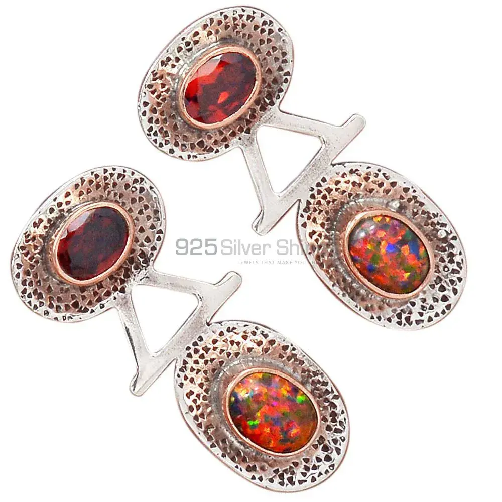 925 Sterling Silver Earrings In Multi Gemstone Jewelry 925SE2150_1