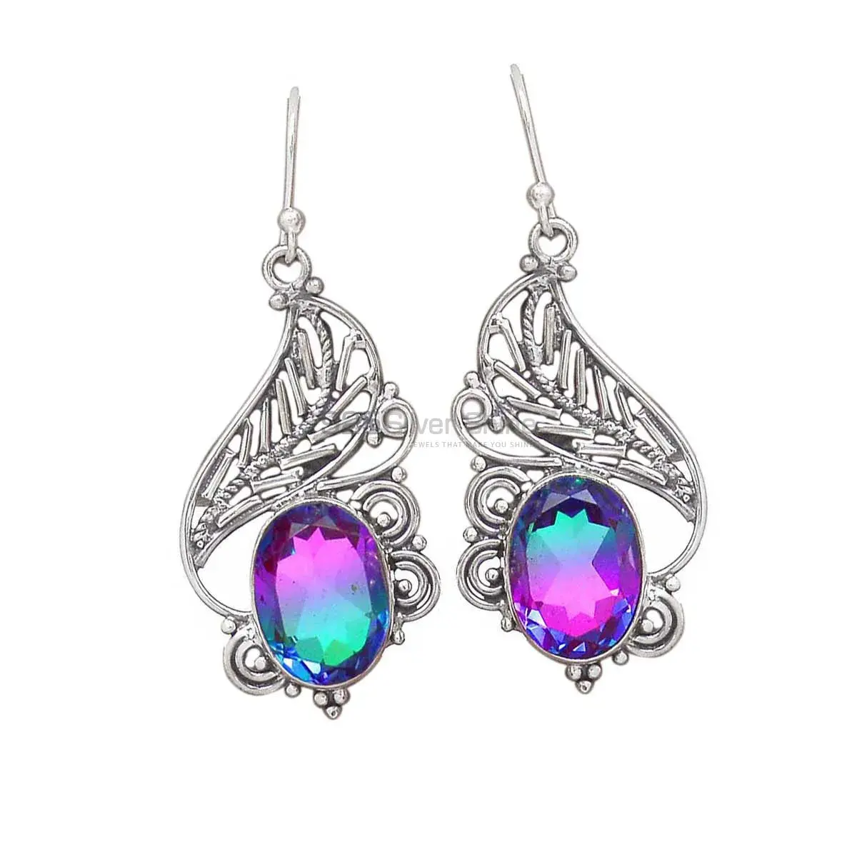 Affordable 925 Sterling Silver Earrings In Quartz Gemstone Jewelry 925SE2942