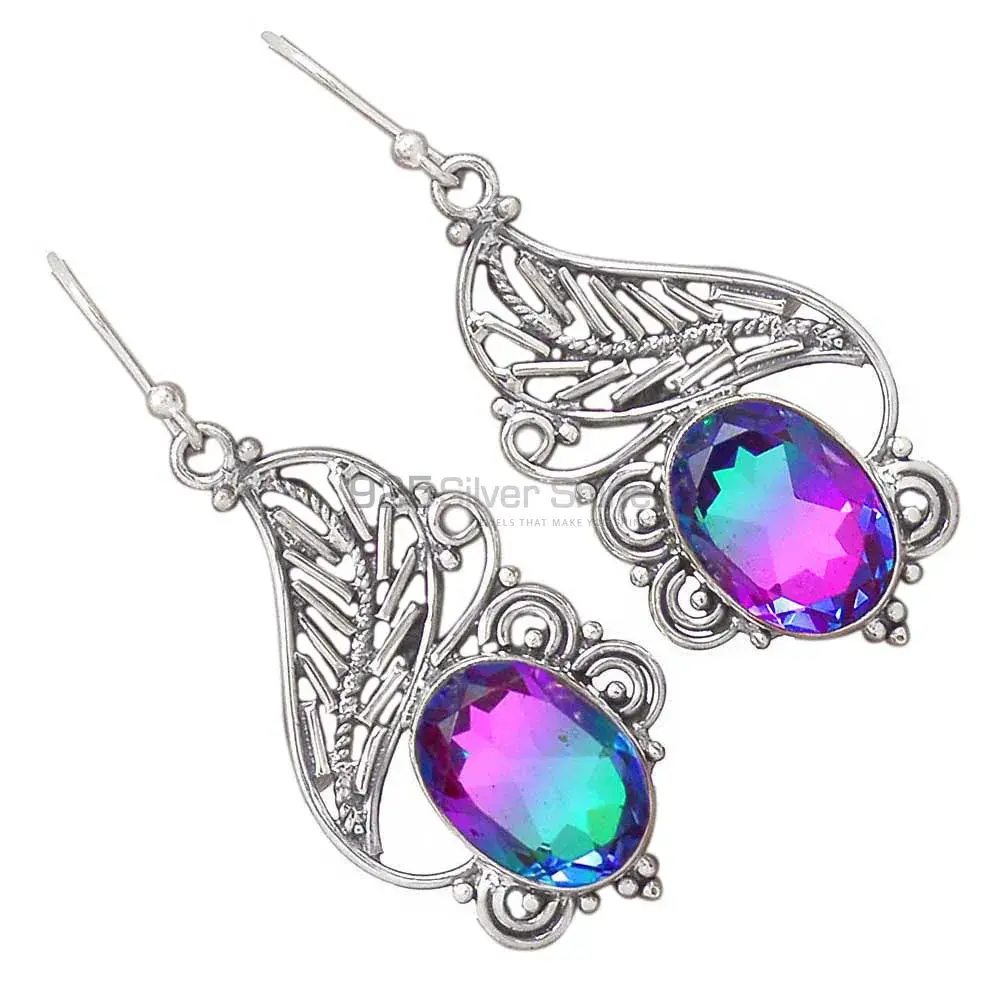 Affordable 925 Sterling Silver Earrings In Quartz Gemstone Jewelry 925SE2942_1