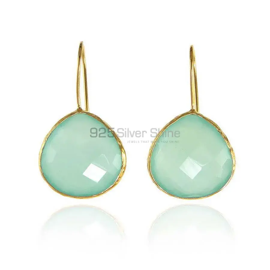 Affordable 925 Sterling Silver Earrings Wholesaler In Chalcedony Gemstone Jewelry 925SE1980