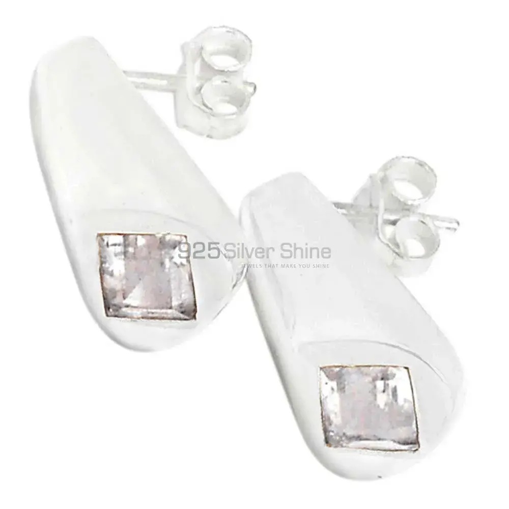 Affordable 925 Sterling Silver Earrings Wholesaler In Crystal Gemstone Jewelry 925SE445