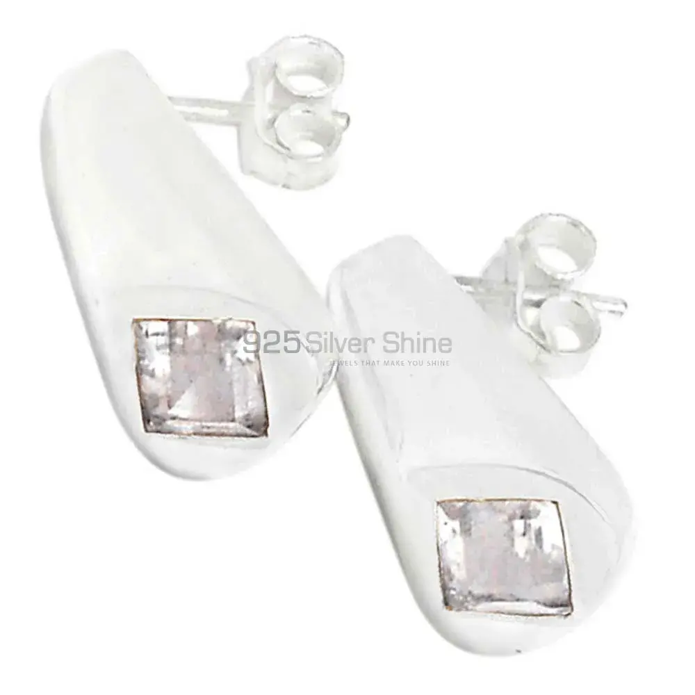 925 Sterling Silver Earrings In Crystal Gemstone Jewelry 925SE445
