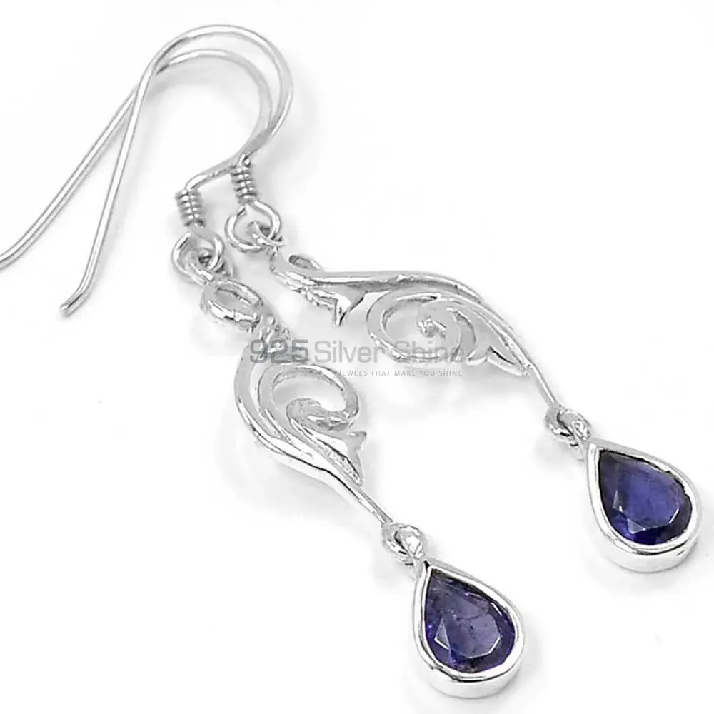 Affordable 925 Sterling Silver Earrings Wholesaler In Iolite Gemstone Jewelry 925SE524
