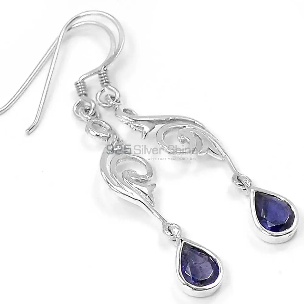 925 Sterling Silver Earrings In Iolite Gemstone Jewelry 925SE524_0