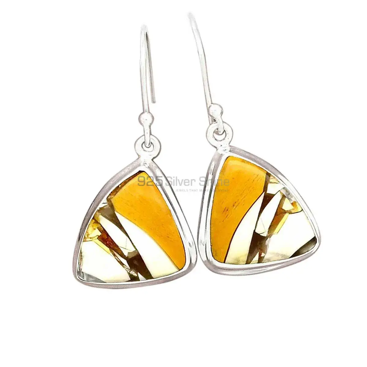 925 Sterling Silver Handmade Earrings In Brecciated Mookaite Gemstone Jewelry 925SE2804_6