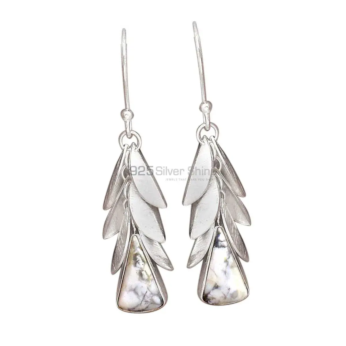 Affordable 925 Sterling Silver Earrings Exporters In Dendritic Opal Gemstone Jewelry 925SE3041