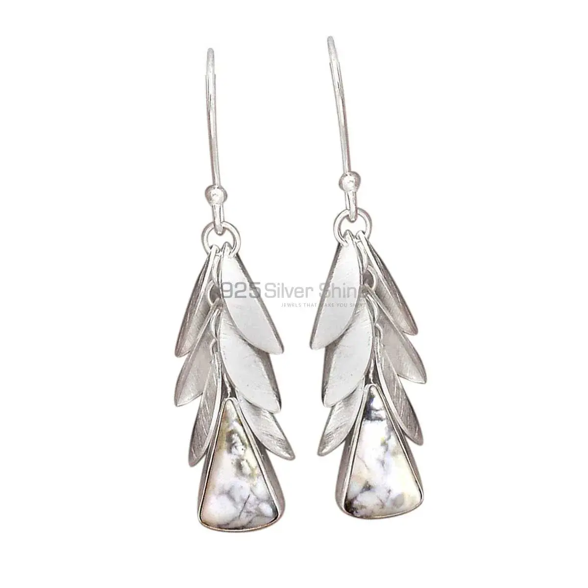 925 Sterling Silver Earrings In Dendritic Opal Gemstone Jewelry 925SE3041_0