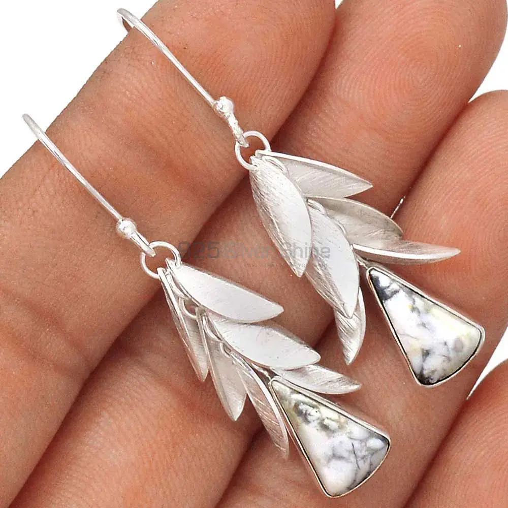 925 Sterling Silver Earrings In Dendritic Opal Gemstone Jewelry 925SE3041_1