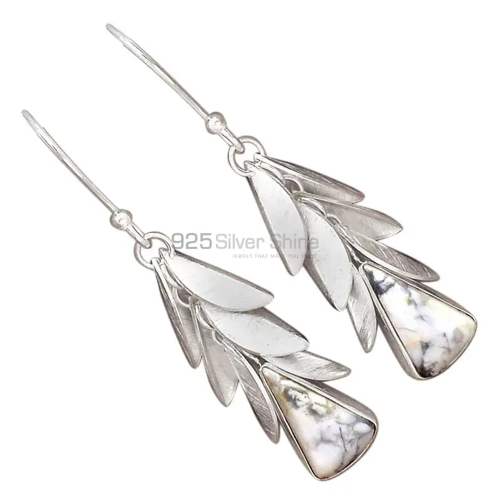 Affordable 925 Sterling Silver Earrings Exporters In Dendritic Opal Gemstone Jewelry 925SE3041_1