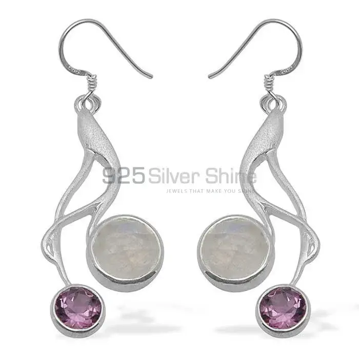 Affordable 925 Sterling Silver Handmade Earrings Exporters In Multi Gemstone Jewelry 925SE1087