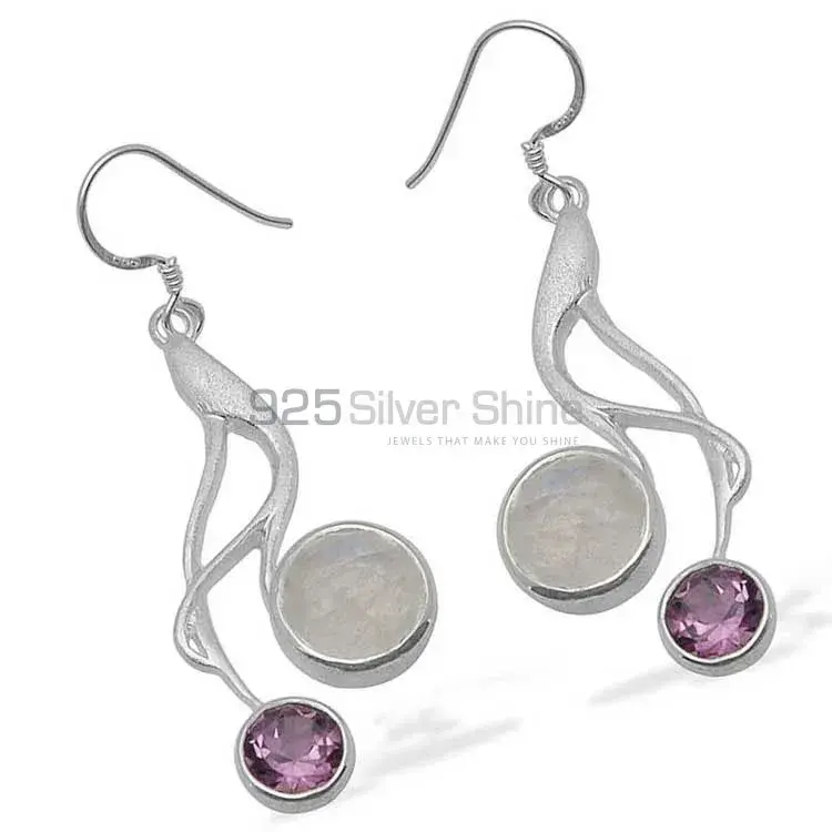 Affordable 925 Sterling Silver Handmade Earrings Exporters In Multi Gemstone Jewelry 925SE1087_0