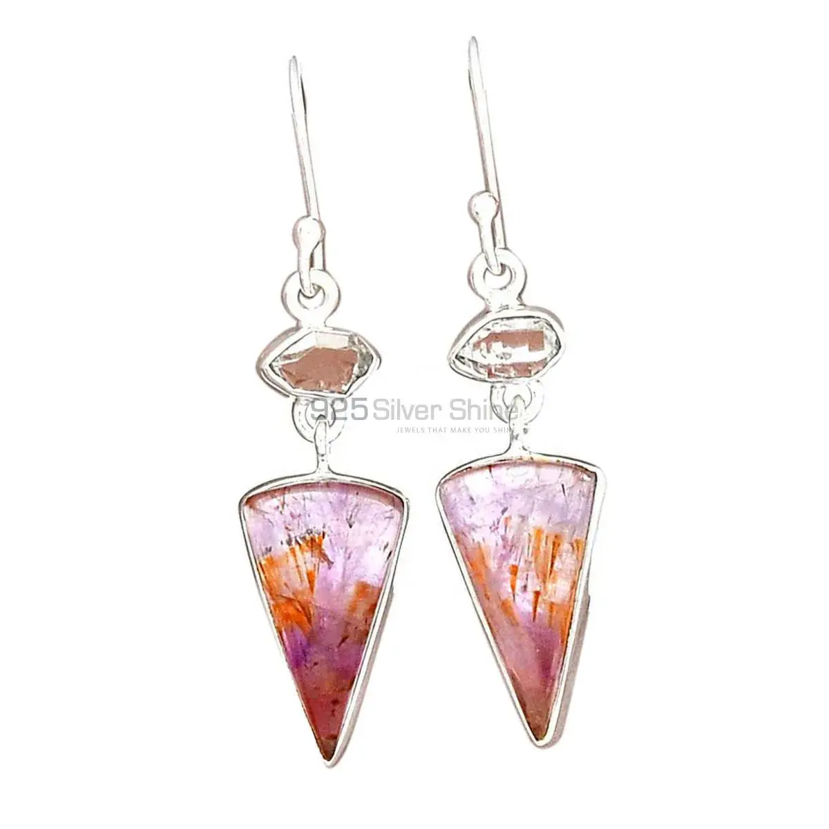 925 Sterling Silver Handmade Earrings In Multi Gemstone Jewelry 925SE2486_1
