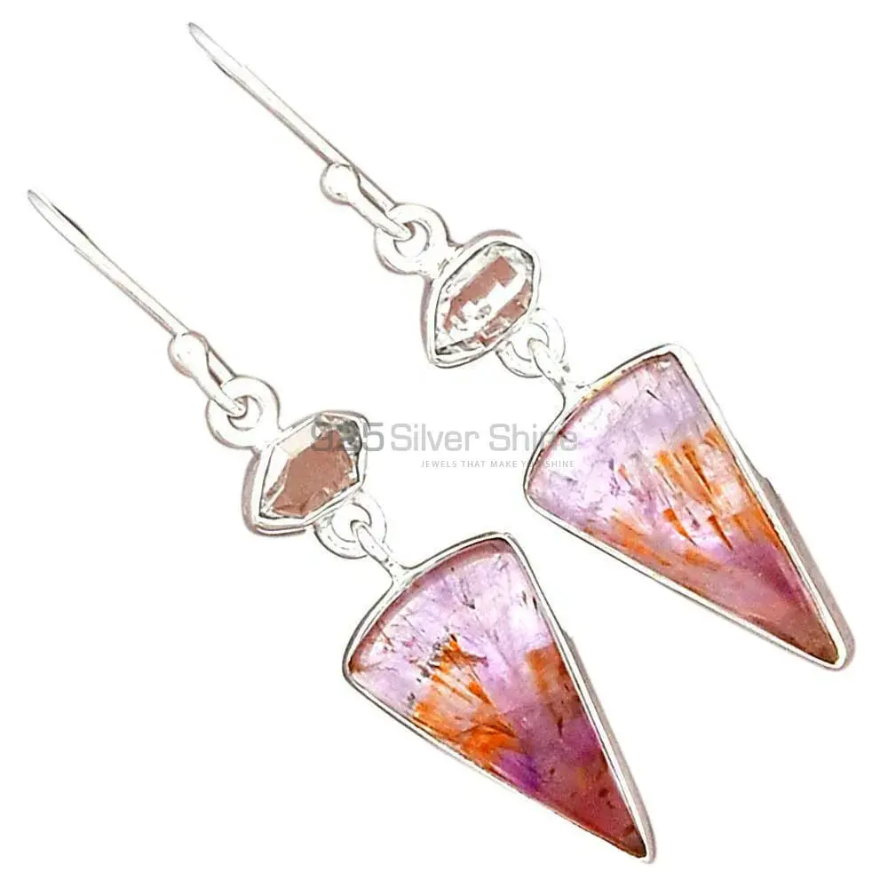 925 Sterling Silver Handmade Earrings In Multi Gemstone Jewelry 925SE2486_2