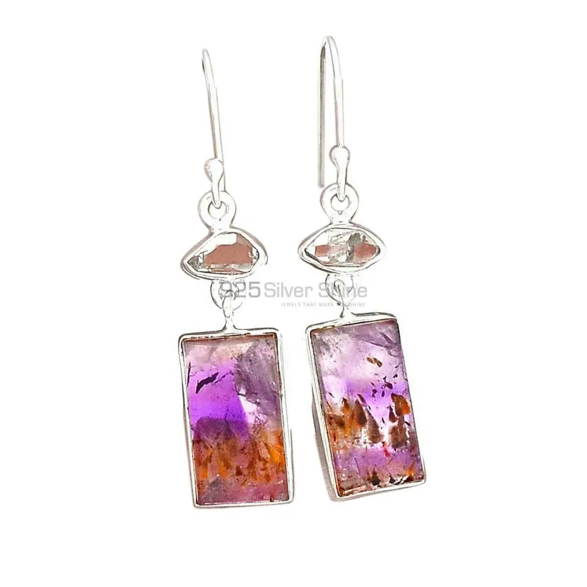 925 Sterling Silver Handmade Earrings In Multi Gemstone Jewelry 925SE2486_3