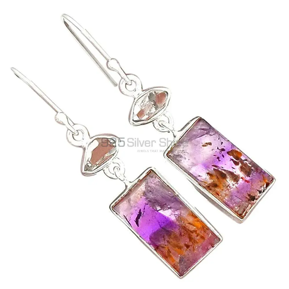 925 Sterling Silver Handmade Earrings In Multi Gemstone Jewelry 925SE2486_4
