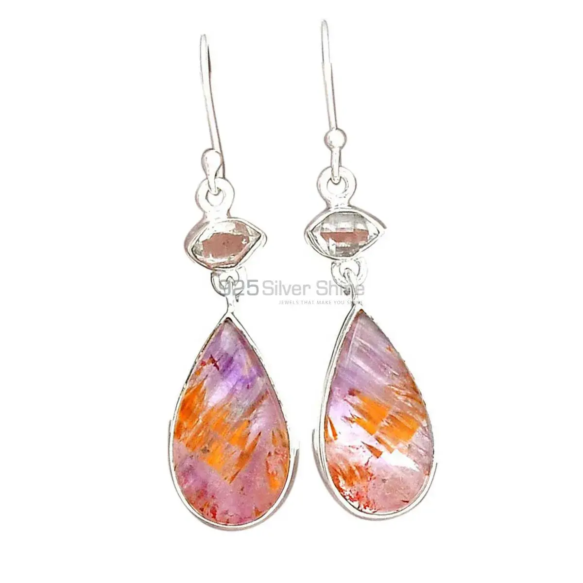 925 Sterling Silver Handmade Earrings In Multi Gemstone Jewelry 925SE2486_5