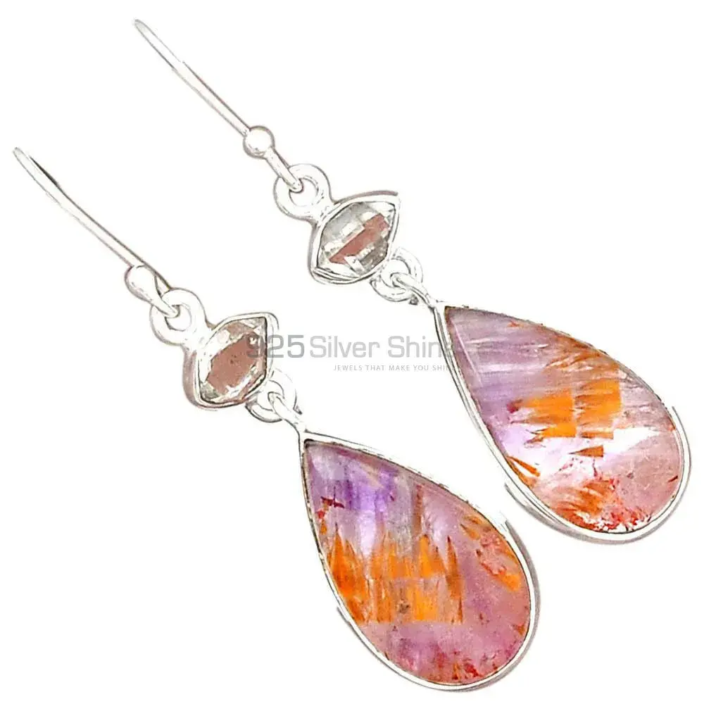 925 Sterling Silver Handmade Earrings In Multi Gemstone Jewelry 925SE2486_6