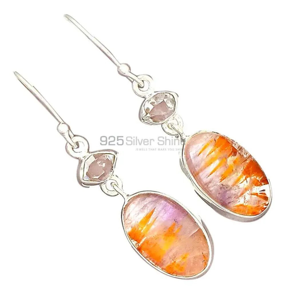925 Sterling Silver Handmade Earrings In Multi Gemstone Jewelry 925SE2486_8