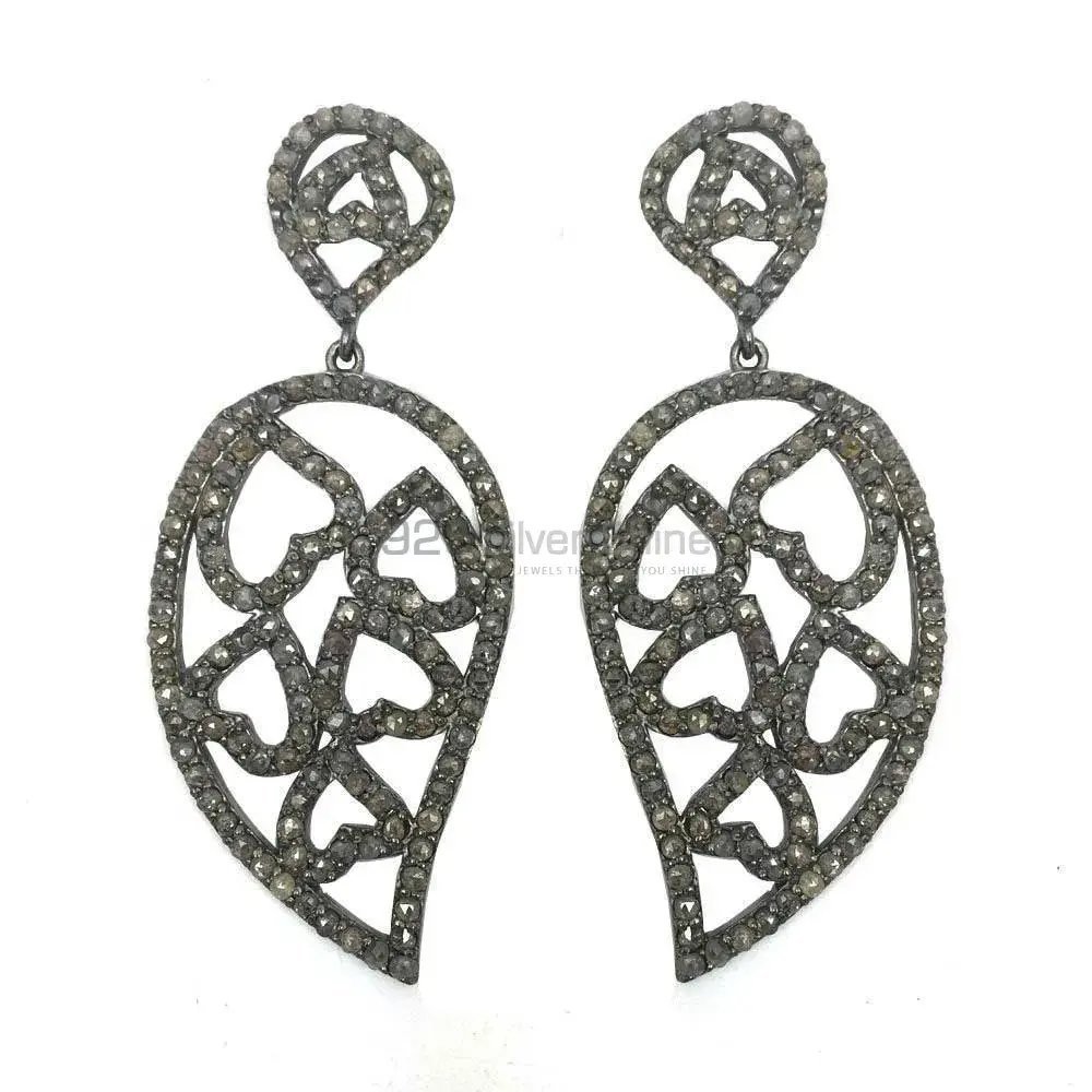 925 Sterling Silver Handmade Earrings In CZ Gemstone Jewelry 925SE1379_0