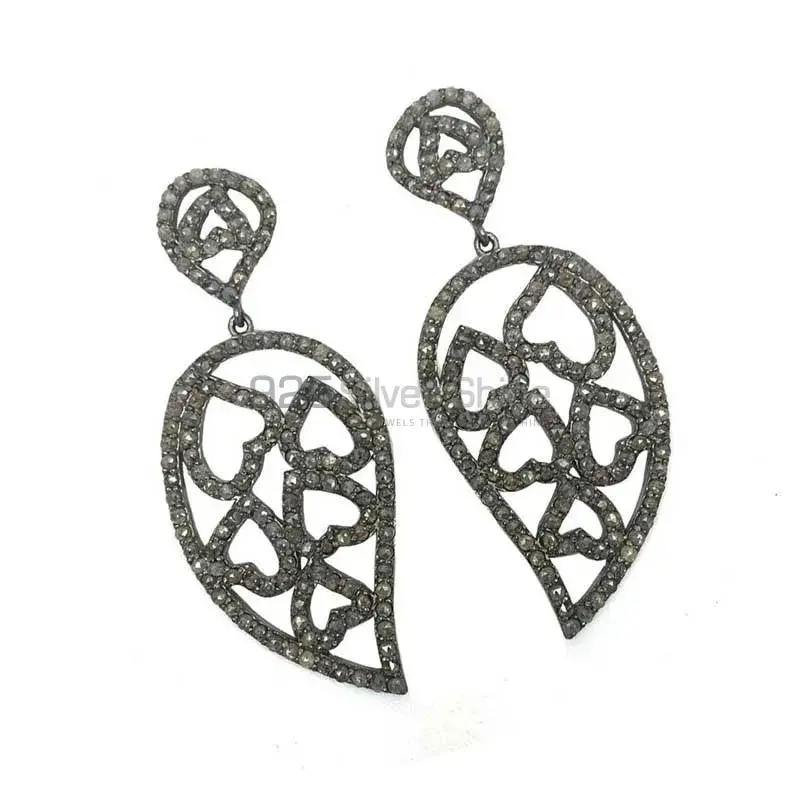 925 Sterling Silver Handmade Earrings In CZ Gemstone Jewelry 925SE1379_1