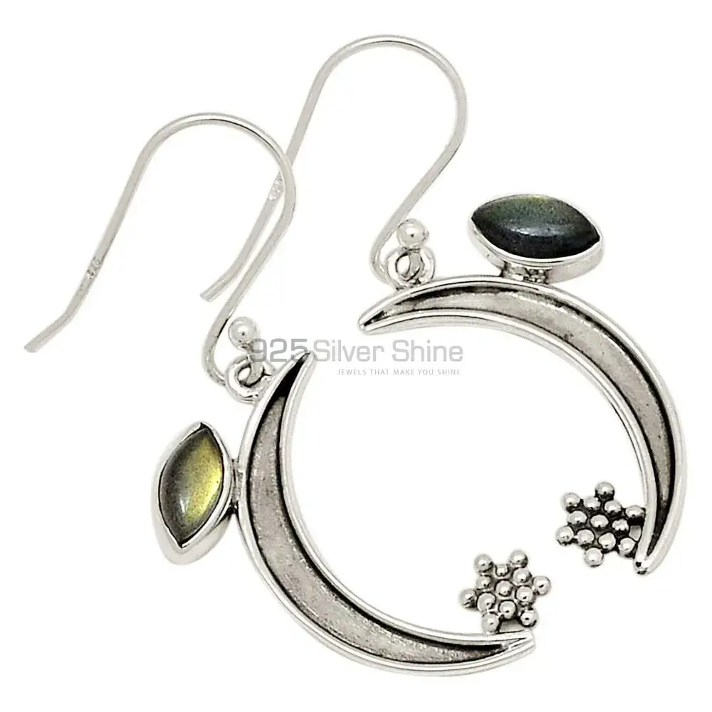 Affordable 925 Sterling Silver Handmade Earrings Manufacturer In Labradorite Gemstone Jewelry 925SE677